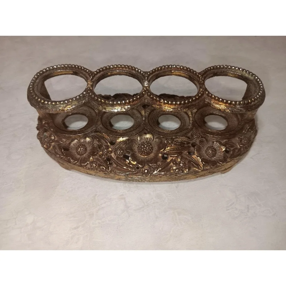 Matson Ormolu Ornate Metal Tube Lipstick Hollywood Regency Holder Vtg 50's READ